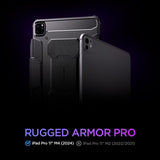 Spigen iPad Pro 11 (M4/M5) Etui Rugged Armor Pro Svart