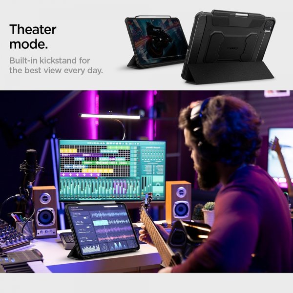 Spigen iPad Pro 11 (M4/M5) Etui Rugged Armor Pro Svart