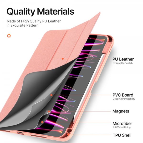 Dux Ducis iPad Pro 11 (M4/M5) Etui Domo Series Rosa