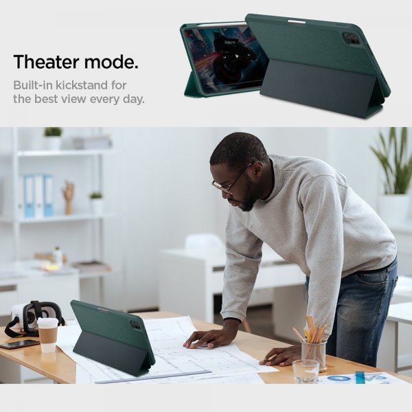 Spigen iPad Pro 11 (M4/M5) Etui Urban Fit Midnight Green