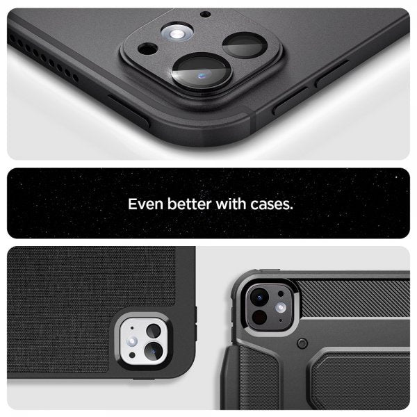 Spigen iPad Pro 11 (M4/M5)/iPad Pro 13 (M4/M5) Kamerabeskytter Glas.tR EZ Fit Optik Metal Space Black