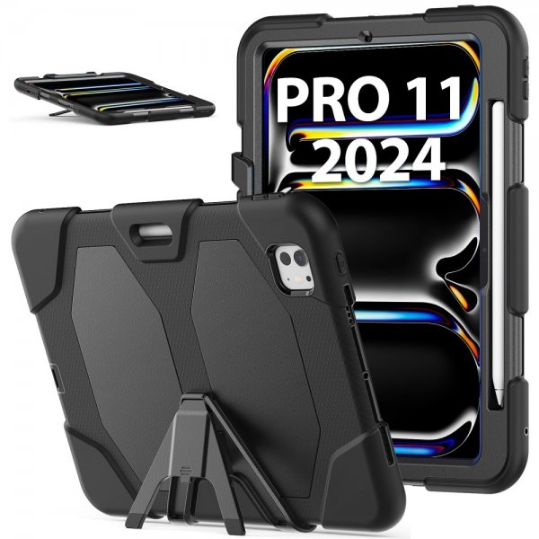 iPad Pro 11 (M4/M5) Deksel Heavy Duty Armor Svart