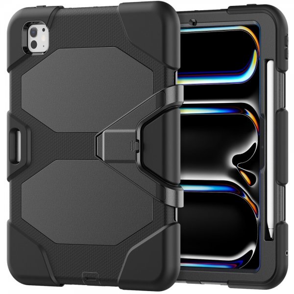 iPad Pro 11 (M4/M5) Deksel Heavy Duty Armor Svart