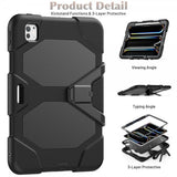 iPad Pro 11 (M4/M5) Deksel Heavy Duty Armor Svart
