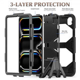 iPad Pro 11 (M4/M5) Deksel Heavy Duty Armor Svart