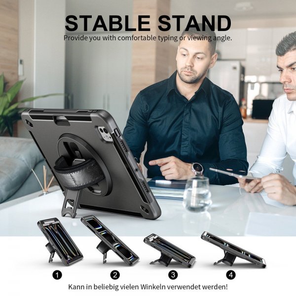 4smarts iPad Pro 11 (M4/M5) Deksel Rugged Etui Grip Svart