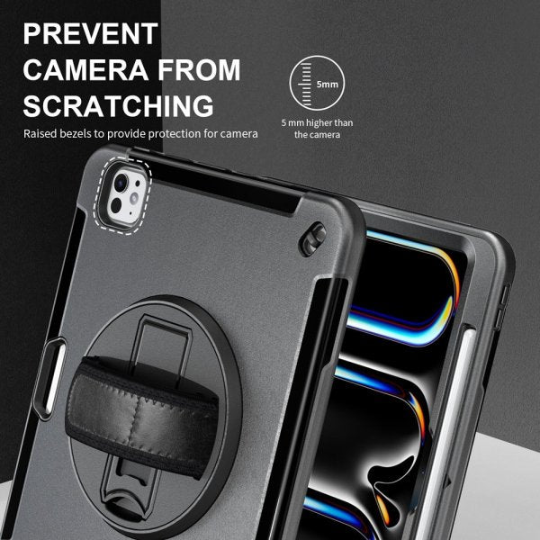 4smarts iPad Pro 11 (M4/M5) Deksel Rugged Etui Grip Svart