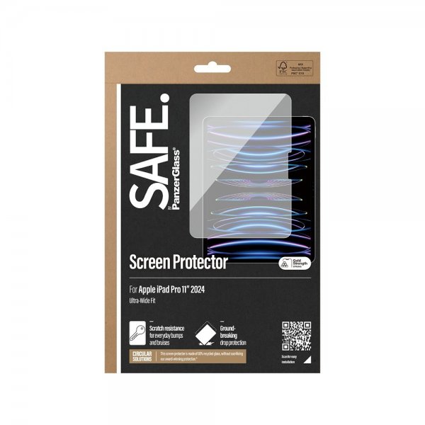 SAFE. by PanzerGlass iPad Pro 11 (M4/M5) Skjermbeskytter Ultra-Wide Fit