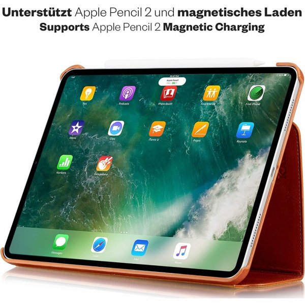 Kavaj iPad Pro 12.9 (gen 4/5/6) Etui Berlin Brun