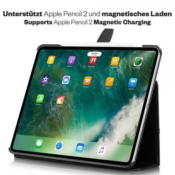 Kavaj iPad Pro 12.9 (gen 4/5/6) Etui London Svart