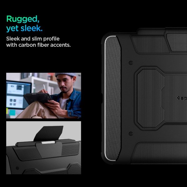 Spigen iPad Pro 13 (M4/M5) Etui Rugged Armor Pro Svart