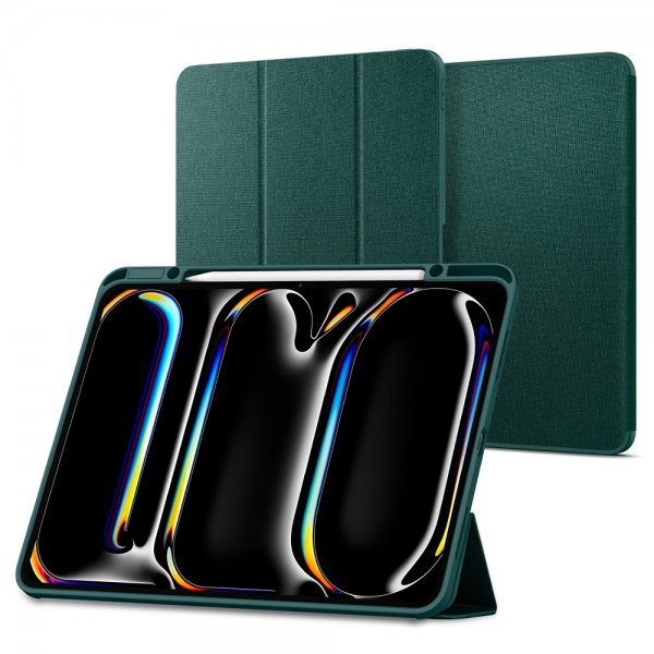 Spigen iPad Pro 13 (M4/M5) Etui Urban Fit Midnight Green