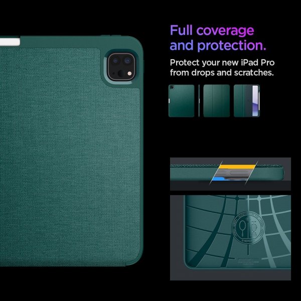 Spigen iPad Pro 13 (M4/M5) Etui Urban Fit Midnight Green