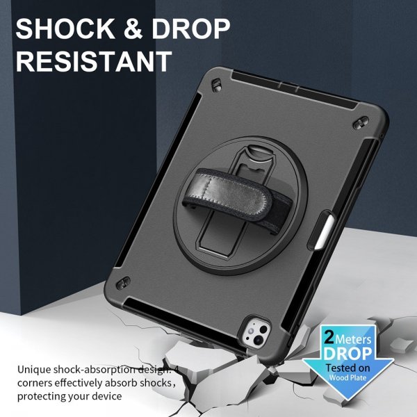 4smarts iPad Pro 13 (M4/M5) Deksel Rugged Case Grip Svart