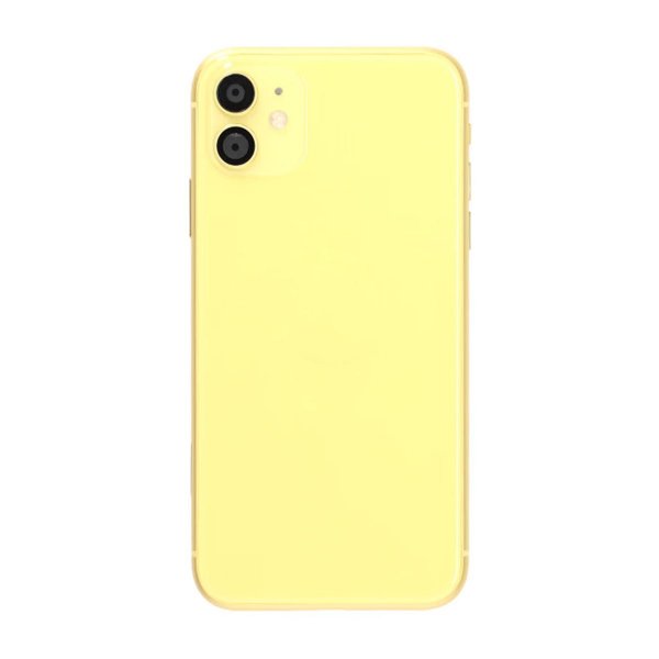 iPhone 11 Bakside med Komplett Ramme Premium - Gul