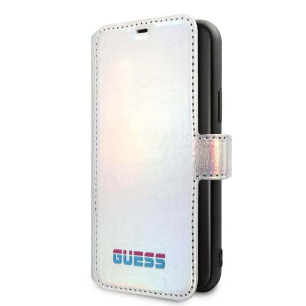 Guess iPhone 11 Etui Iridescent Cover Sølv