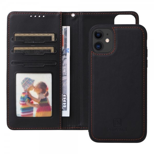 Betopnice iPhone 11 Etui Avtagbart Deksel 005 Svart