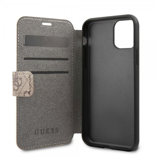 Guess iPhone 11 Etui Monogram Brun