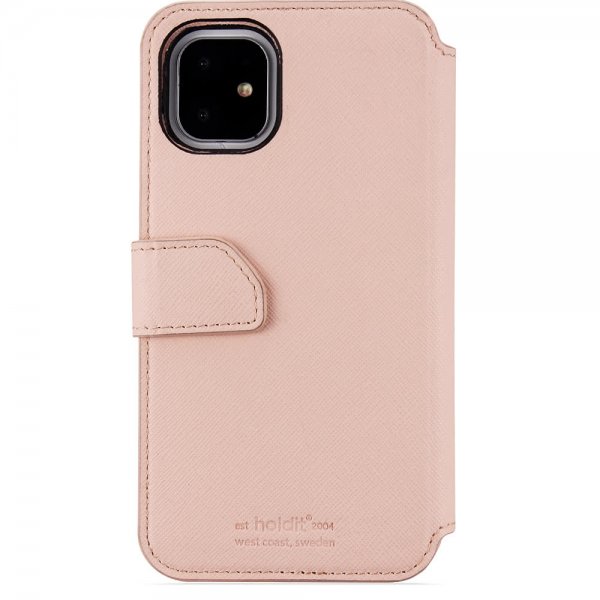 holdit iPhone 11 Etui Stockholm Löstagbart Deksel Rosa