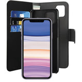 Puro iPhone 11 Etui Wallet Detachable 2 in 2 Svart