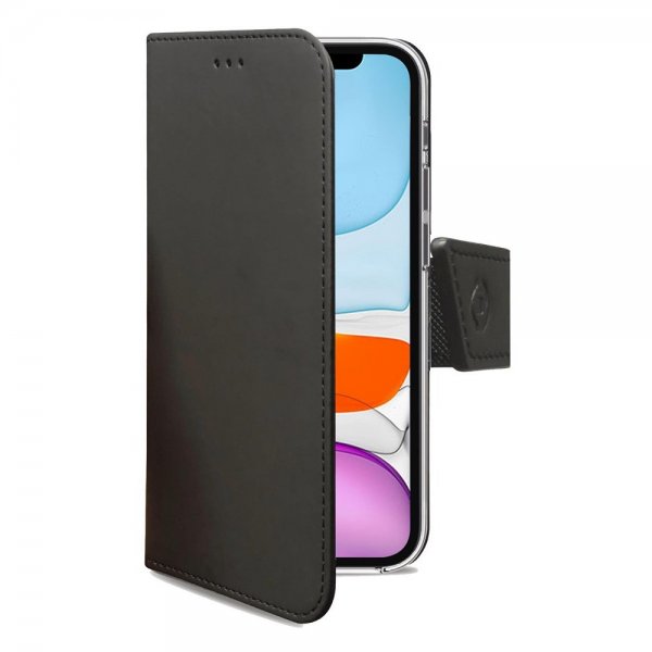 Celly iPhone 11 Etui Wally Wallet Case Svart