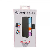 Celly iPhone 11 Etui Wally Wallet Case Svart