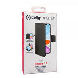 Celly iPhone 11 Etui Wally Wallet Case Svart