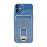 Rvelon iPhone 11 Deksel with Stand Card Holder Transparent