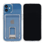 Rvelon iPhone 11 Deksel with Stand Card Holder Transparent
