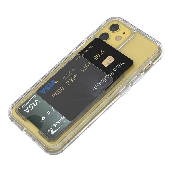 Rvelon iPhone 11 Deksel Kortholder Transparent