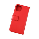 Rvelon iPhone 11 Etui Ekte Skinn Rød