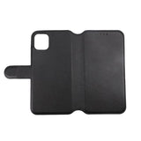 Rvelon iPhone 11 Etui Ekte Skinn Svart