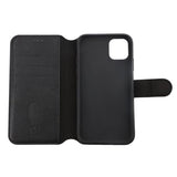 Rvelon iPhone 11 Etui Ekte Skinn Svart
