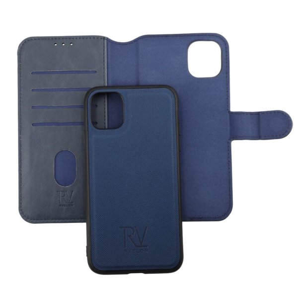 Rvelon iPhone 11 Etui Detachable Wallet Case Blå
