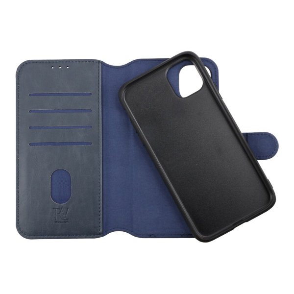 Rvelon iPhone 11 Etui Detachable Wallet Case Blå