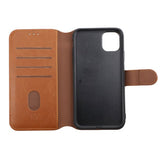 Rvelon iPhone 11 Etui Detachable Wallet Case Brun