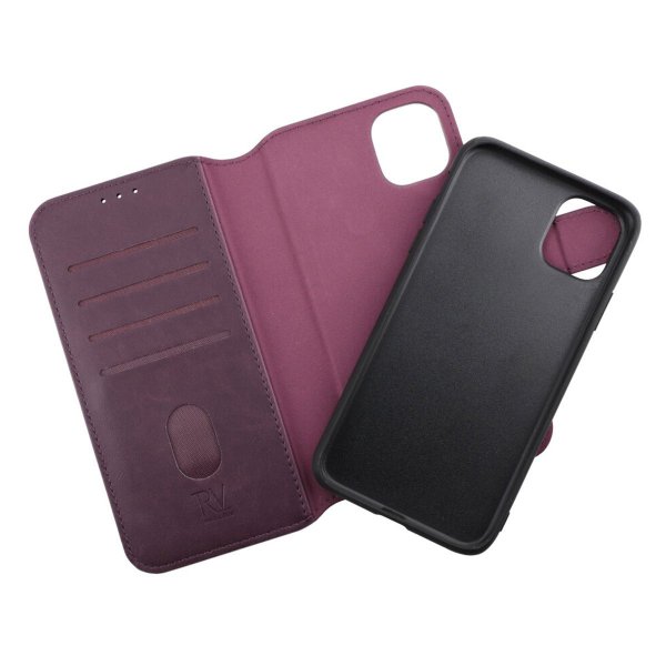 Rvelon iPhone 11 Etui Detachable Wallet Case Lilla