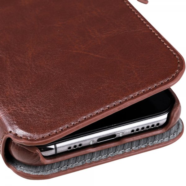 holdit iPhone 11 Pro Etui Berlin Löstagbart Deksel Mörkbrun