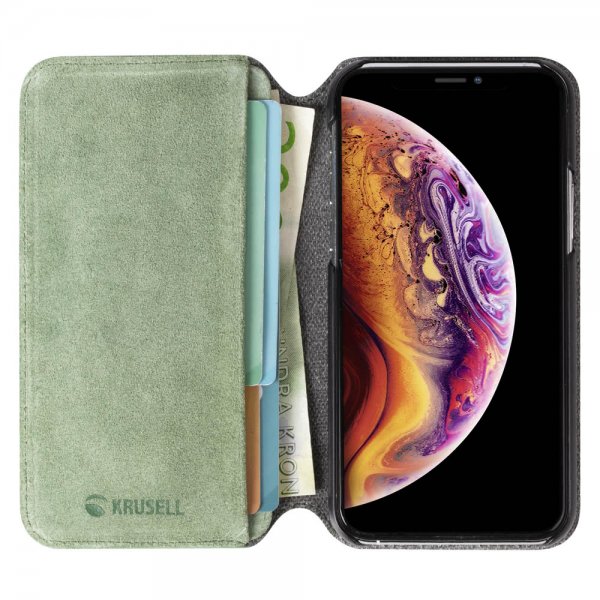 Krusell iPhone 11 Pro Etui Broby PhoneWallet Olive