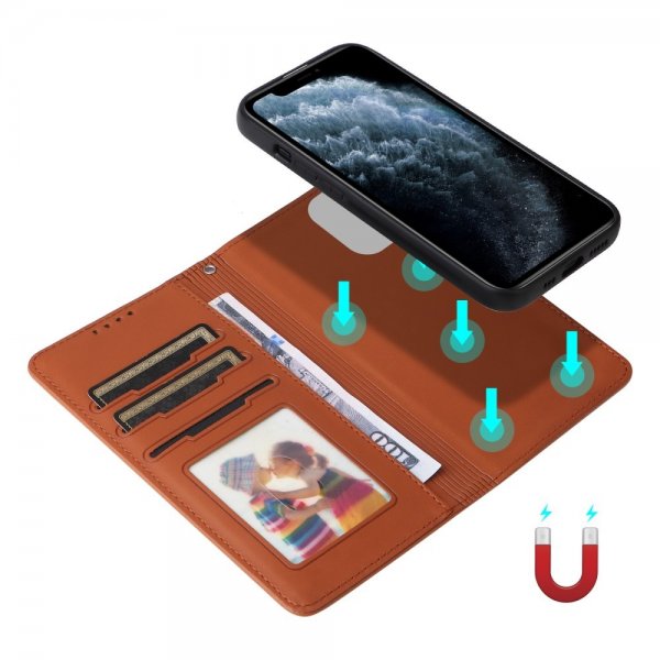 Betopnice iPhone 11 Pro Etui Avtagbart Deksel 005 Brun