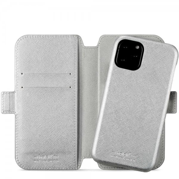 holdit iPhone 11 Pro Etui Stockholm Löstagbart Deksel Sølv
