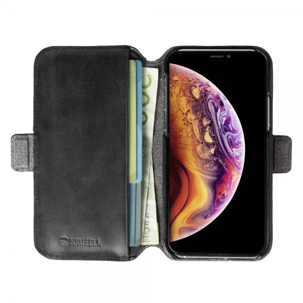 Krusell iPhone 11 Pro Etui Sunne PhoneWallet Vintage Black