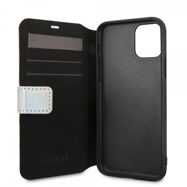 Guess iPhone 11 Pro Max Etui Iridescent Cover Sølv