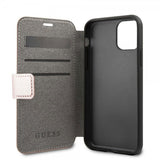 Guess iPhone 11 Pro Max Etui Skinntekstur Rosegull