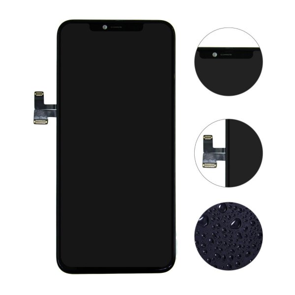 iPhone 11 Pro Max OLED Skjerm - Svart (tatt fra en ny iPhone)