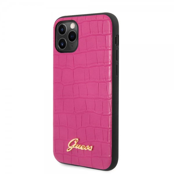 Guess iPhone 11 Pro Max Deksel Croco Rosa