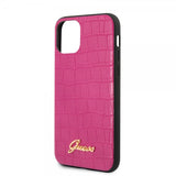Guess iPhone 11 Pro Max Deksel Croco Rosa