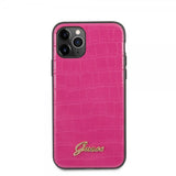Guess iPhone 11 Pro Max Deksel Croco Rosa