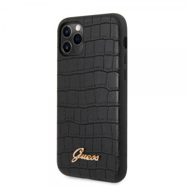 Guess iPhone 11 Pro Max Deksel Croco Svart