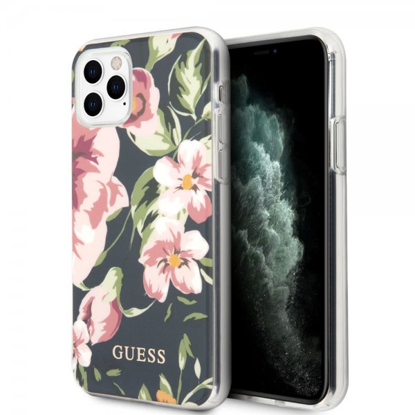 Guess iPhone 11 Pro Max Deksel Flower Edition N.3 Navy